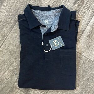 NWT Mens Minerals Clothing Co Black Coton Polo Short Sleeve Shirt